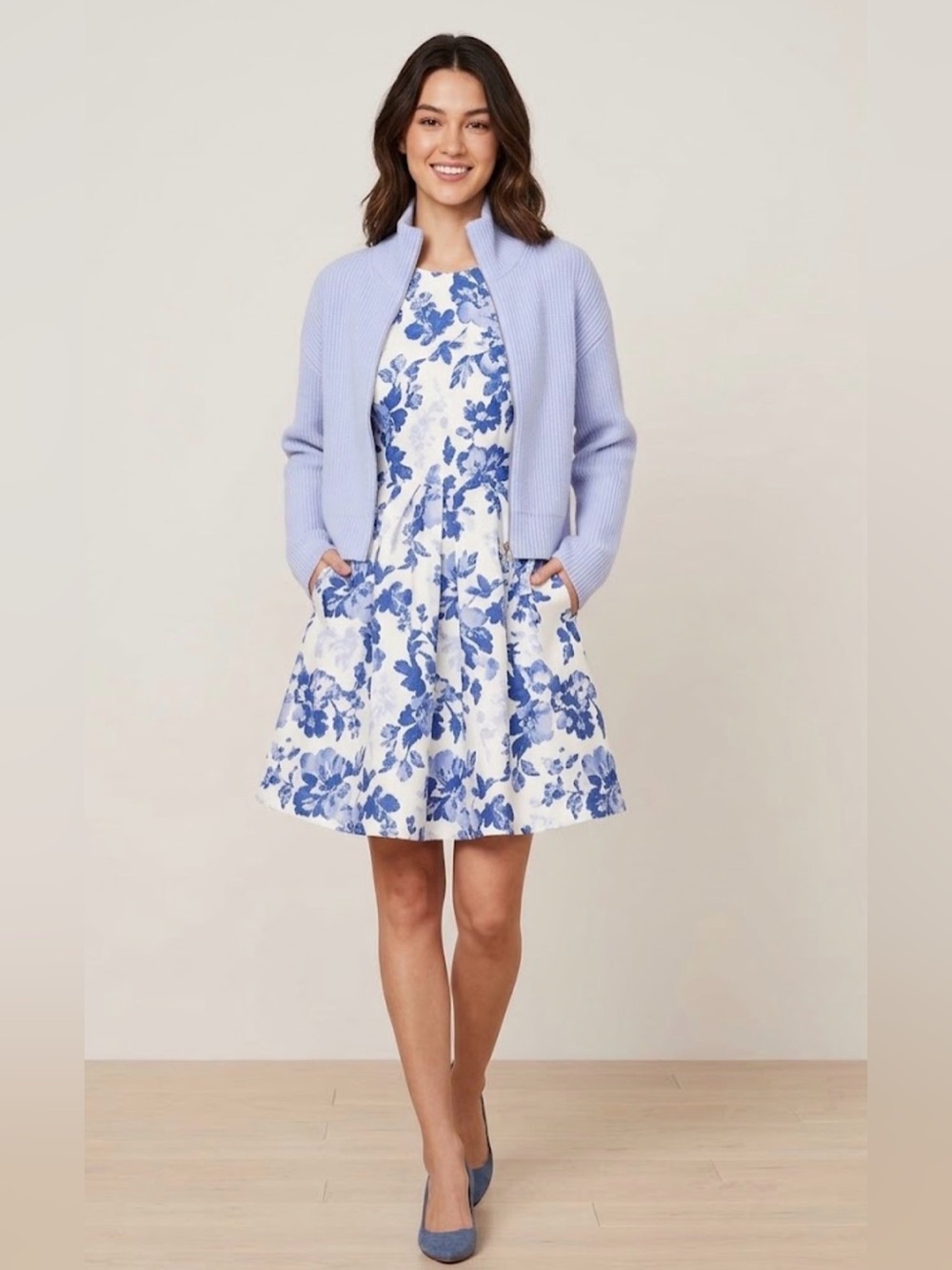 Bundle: Floral Dress with Coat